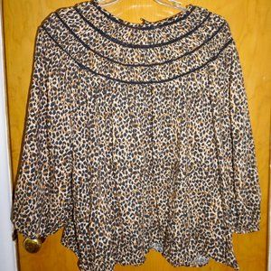 Leopard Print Blouse Size 4x Plus